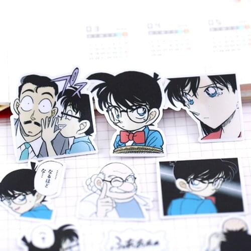 39pcs handbook Japan cute Conan 2 sticker set Diary paste Korean small fresh hand account book Children cartoon stickers