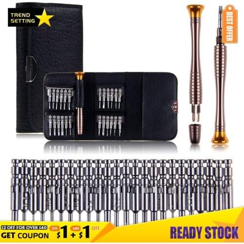 Realmote 25 In 1 Screwdriver Set No Magnetic Mini Precision Hand Screw Driver For Phones Computer Repair Household Tool