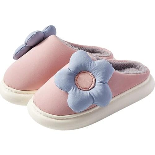 New Winter Plush Slippers Women Indoor Heel Wrap Couples Shoes Soft EVA Anti-slip Platform Shoes Warm Ladies Slipper hh151