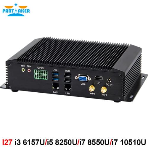Industrial mini pc intel core i3 6006U i5 7200U i5 8250U i7 8550U with 6COM RS232 RS422 RS485 HDMI VGA GPIO LPT PS2 ports