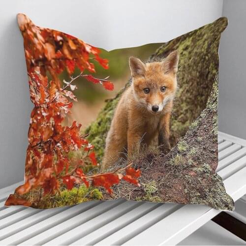 Animal Fox Throw Pillows Cushion Cover On Sofa Home Decor 45*45cm 40*40cm Gift Pillowcase Cojines Dropshipping