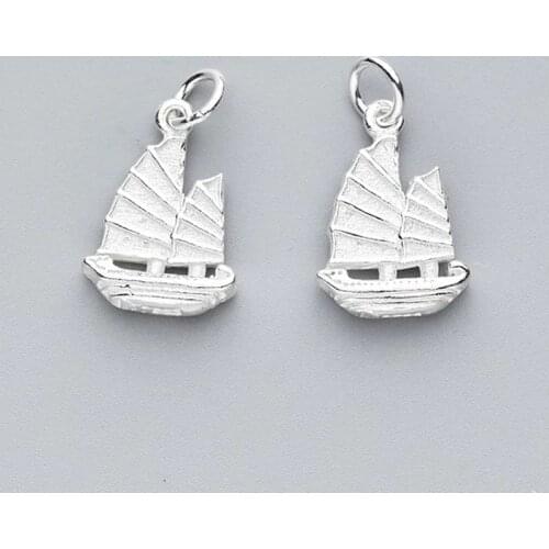925 Sterling Silver Decoration Sail Boat Charms DIY Jewelry Making Women Men Handmade S925 Silver Dangle Pendants Accessories