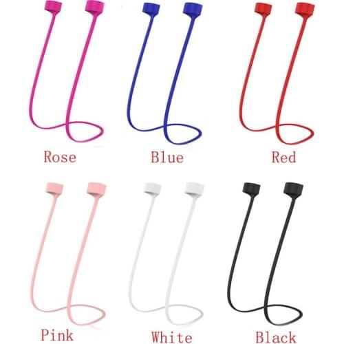 50pcs/lot silicone lanyard anti-lost line Earphone Strap For airpods Bluetooth wireless headset