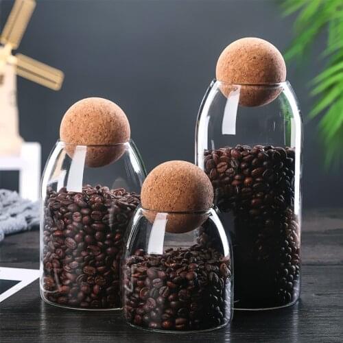 550/1000/1300ml Glass Storage bottle Jars Containers Borosilicate Transparent Lead-Free Sealed Can coffee Tank Grains Creative