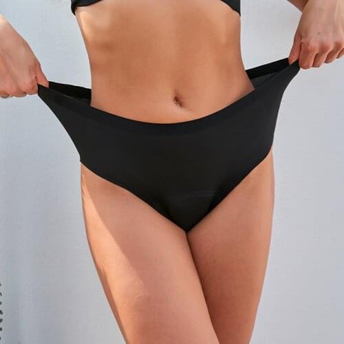 Womens Period Underwear For Heavy Flow Four Layers Leakproof Menstrual Panties Black New Culottes Menstruelles Dropshipping