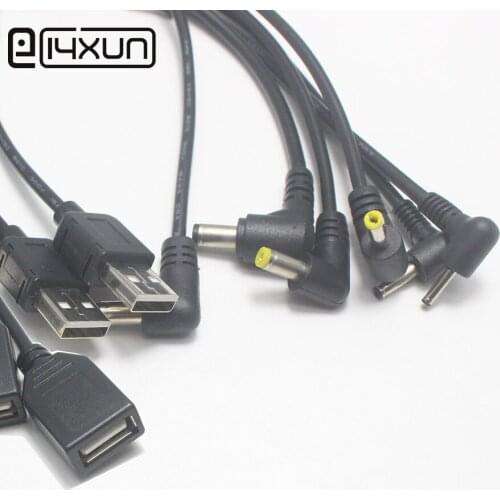 1pcs 3-5A USB 2.0 Plug jack to 5.5/4.8/4.0/3.5/2.5 mm DC Power Charging Cable for Tablet PC router PSP fan cartoon clock speaker