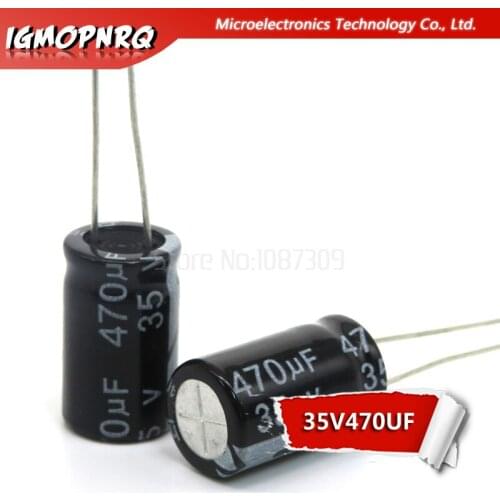 10pcs 35V470UF 10*17mm 470UF 35V 10*17 Electrolytic capacitor new original