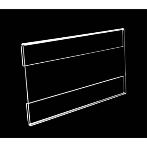 10 Pcs Acrylic Clear Plastic Desk Sign Label Stand Wall Shelf Sticker Table Card Price Tag Holders Frame Label Tag Paper Display