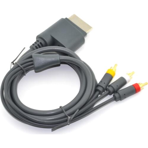 100pcs 1.8M Game Console to Display Component Video Cable HD TV Audio Video AV Cable Cord RCA for Xbox 360