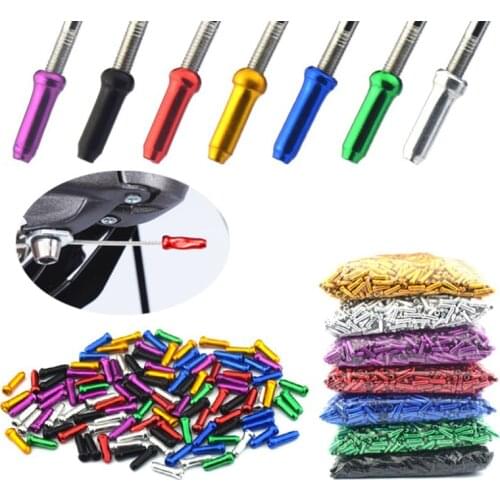 100pcs Bicycle Cable End Caps Bike Wire End Caps Brake Derailleur Shifter Cable
