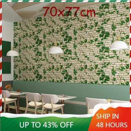 3d Wallpaper Diy 3d Masonry Pattern Self-adhesive Waterproof Wall Sticker 70 X 77cm Living Room Floral Wall Panel