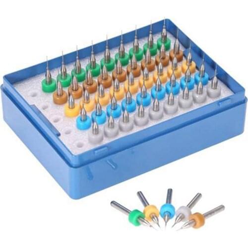 50 Pcs Tungsten Carbide PCB Circuit Board Engraving Tools Carbide Micro-Type Drilling Tools 0.5Mm-0.9Mm