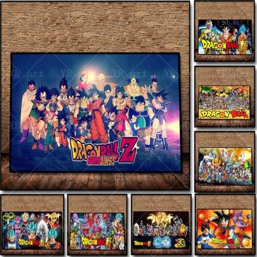 Dragon Ball Anime Canvas Poster Print Kakarot Vegeta Cartoon Role Art Mural Decoration Modern Living Bedroom Home Decor Painting