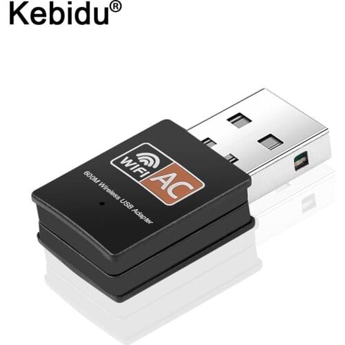 Kebidu Wireless USB WiFi Adapter Dual Band 2.4&5.8Ghz 802.11ac 600Mbps wi fi Antenna PC Network Card usb Lan Ethernet Receiver