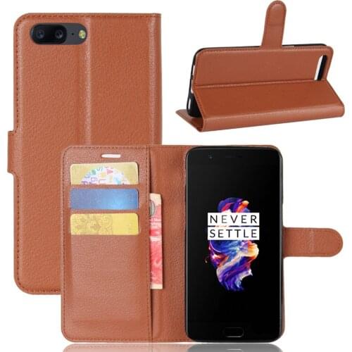 Book cases for Oneplus5 50pcs/lot luxury leather flip wallet case for Oneplus5 cover 2017 New free shipping