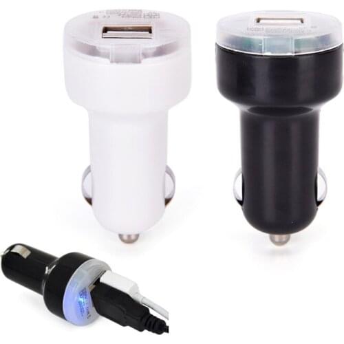 Black Cigarette Lighter for Samsung Galaxy S6 Note 5 4 Phone Charger Dual USB 2 Port DC Car Charger DC 5V 2.1A Adapter