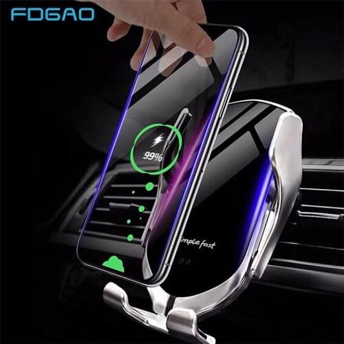 DCAE 10W Automatic Qi Wireless Car Charger Fast Charging Air Vent Car Phone Holder For iPhone 11 8 XR X XS Samsung S10 S9 Note 9
