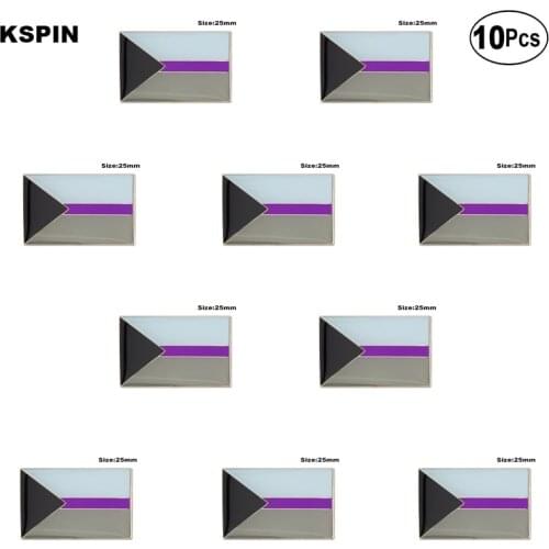 Demisexual Pride Flag Lapel Pin Flag badge Brooch Pins Badges 10Pcs a Lot