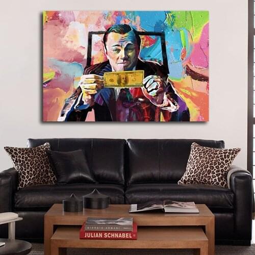 Baby Child Bedroom Home Decor Anime Wall Art Canvas Painting Retro Poster Prints Pictures Wolf of Wall Street Leonardo DiCaprio