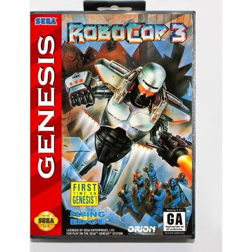 Robocop 3 16bit MD Game Card For Sega Mega Drive/ Genesis with Retail Box