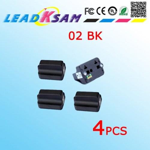 4pcs Black ink cartridge compatible for HP02 photosmart 3110 3210 8230 C5180 D7360 HP02