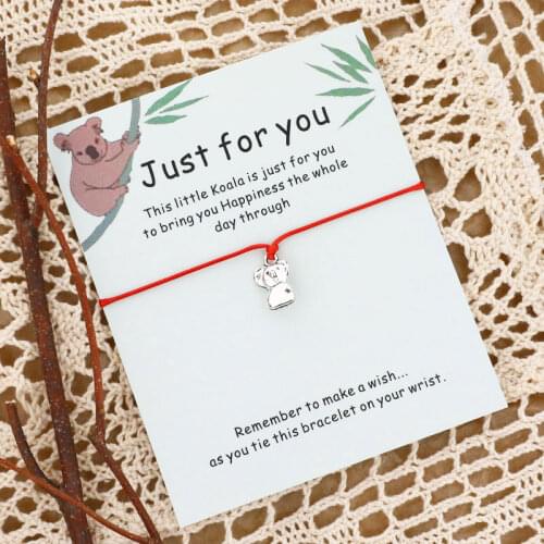 Koala Wish Bracelet Cute Australian Koala Charm Bracelet Australian Koala Bear Jewelry for Women Men Friendship Bracelet Gifts