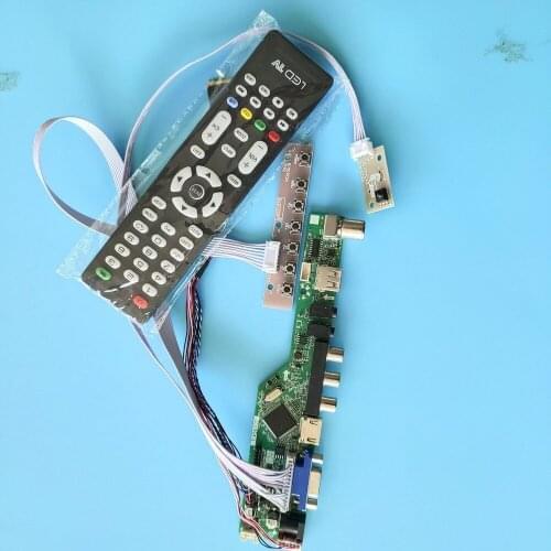 Kit for LP156WH3(TL)(AB) LCD LED remote VGA 1366X768 TV AV 40pin LVDS HDMI USB Controller board driver Screen panel 15.6"