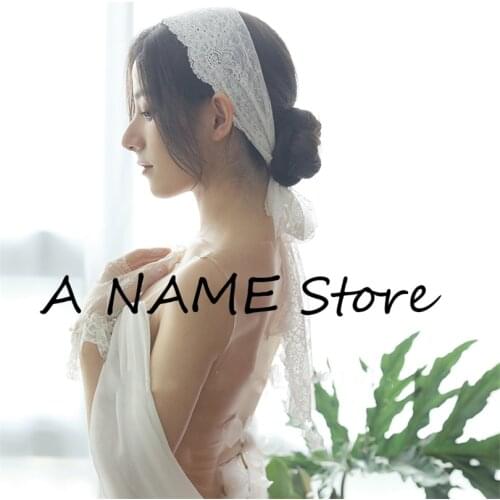 Long Lace Ivory Bridal Hairband hair accessories Headband Ribbon Vintage Wedding Accessories Bridal Veils for Bride Photo Shoot