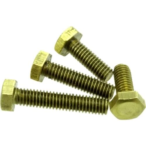 M4 M5 M6 M8 Brass Hex Head Bolt Hex Head Screw