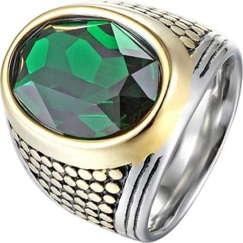 Men Fashion 925 Sterling Silver Ring Luxury 10.25CT Natural Emerald Jewelry Wedding Engagement Party Ring Size 6-13