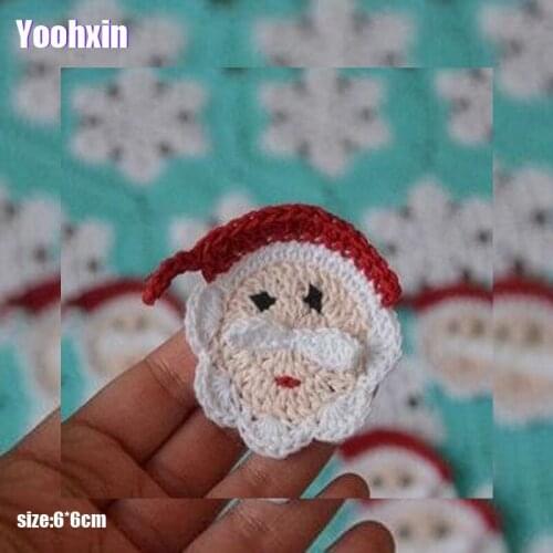 NEW Handmade lace cotton crochet Santa Claus table place mat placemat pad coaster kitchen doily Christmas gift