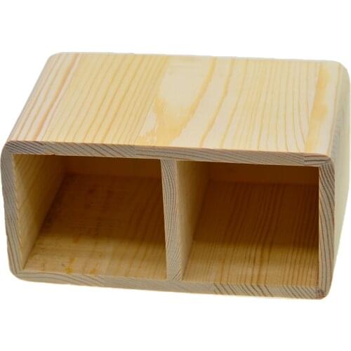 Plain Wooden Office Desk Organizer Pen Pencil Holder Stationery Storage Box