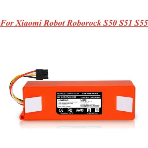 Original 14.4v 6500mAh for Xiaomi Robot Roborock S50 S51 S55 Accessory Spare Parts Robotic Vacuum Cleaner Replacement Battery