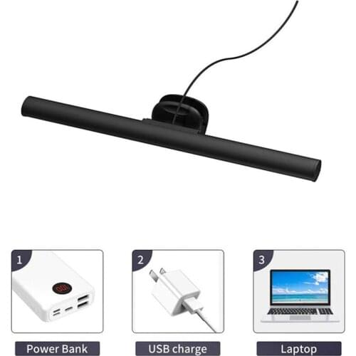 Monitor Light Bar with Clip USB LED E-Reading Eye Care Screenbar Lamp 3W 3 Color Temperature 10 Dimming Levels Habitat Lighting