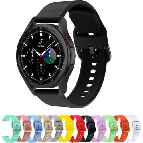 20mm Silicone Sport Strap For Samsung Galaxy Watch 4 classic 46mm 42mm Smartwatch Bracelet FOr Galaxy Watch 4 44mm 40mm band