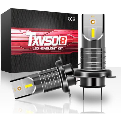 TXVSO8 H7 Led Lights for Car Mini 6000K Headlight 55W/Bulb Universal Super Bright COB Lamps for Automobiles Luces Led Para Auto