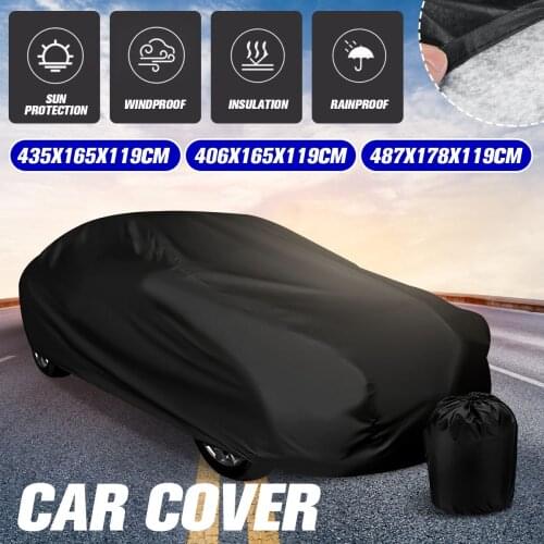 Universal Thickened Full Car Cover 2 Layer Cotton Lined Waterproof Anti UV Auto Protector Case Dustproof Cover For Toyota/BMW/VW