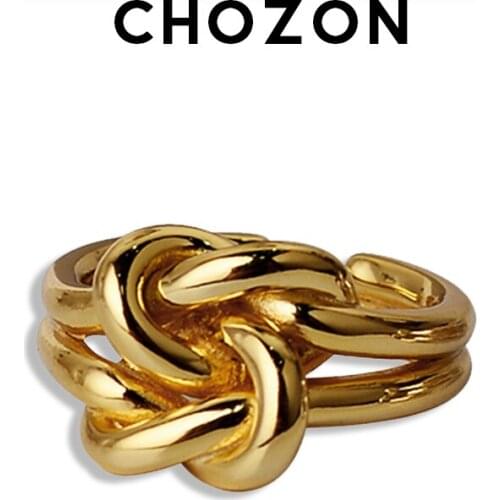 Japan Light Luxury Non-Mainstream Design Multi-Layer Winding S925 Silver Ring 18k Adjustable Knotted Index Finger Ring for Women