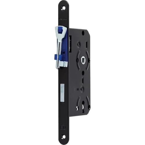 Hafele Mortise Lock Matte Black 55x18mm Left 911.02.924