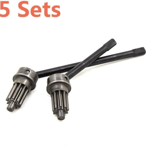 5 sets RC Cars Parts For 1/10 TRAXXAS TRX4 TRX6 Metal Drive Shaft Front Wheel Door Bridge Drive Output Shaft Universal Joint CVD