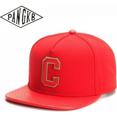PANGKB Brand CEE SOLID CAP red C girl and boy hip hop snapback hat for men women adult outdoor casual sun baseball cap bone