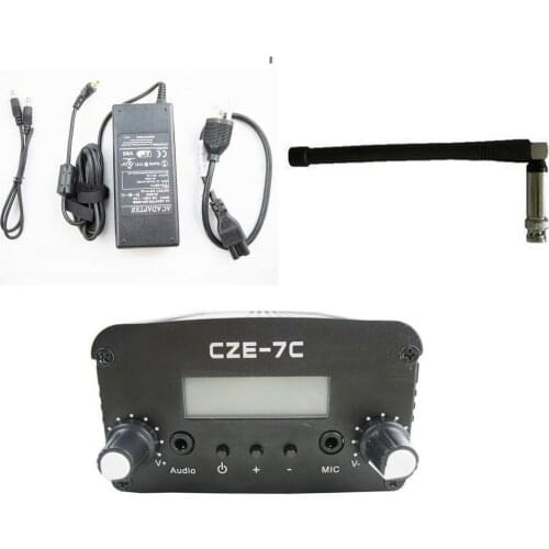CZE-7C 7w broadcast fm transmitter and mini antenna kit for radio station