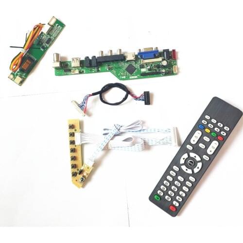 For LP150X08-TLB1/TLC1 keyboard+Remote+Inverter HDMI-Compatible VGA USB AV RF LVDS 1CCFL 30Pin T.V56 drive board LCD monitor