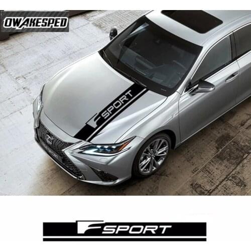 For Lexus IS RX NX CT GX IS Car Styling Bonnet F Sport Stripes Racing Auto Hood Engine Cover Decor Stickers Exterior Decals