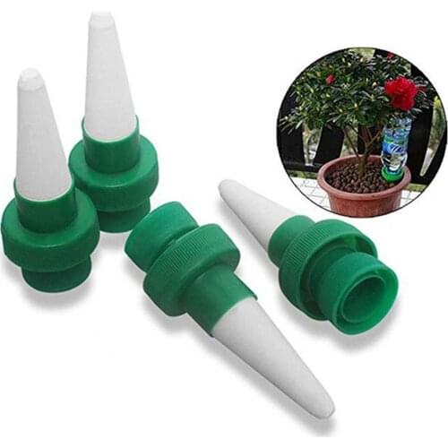 4Pcs Automatic Watering Stakes Eco-friendly Wireless Ceramic Self Watering Plant Waterers for Garden Home or Vacation Bonsai