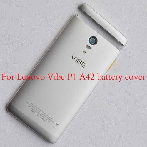 Battery Door Housing For Lenovo Vibe P1A42 P1c72 P1c58 Back Battery Cover With Side Buttons Without Camera Lens