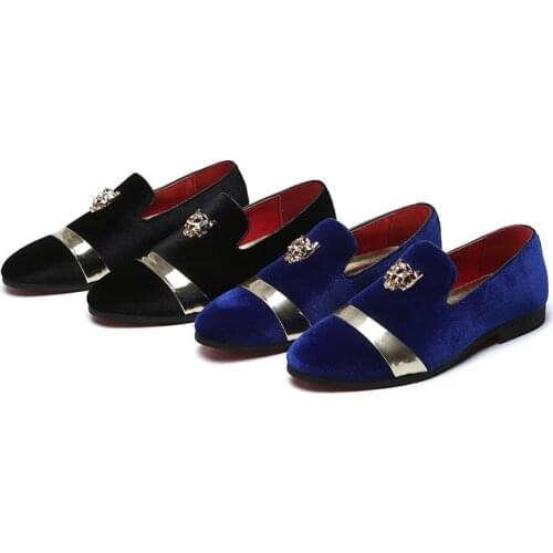 Men dress shoes Wedding Loafers Fashion Tiger Gold metal Men Flats wholesale dropshiping ST359