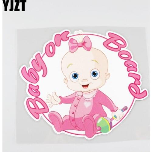 YJZT 15.3CMX13.4CM Baby on Board Pvc Decal Beautiful colour Car Sticker Bonbon Babies 13A-0083