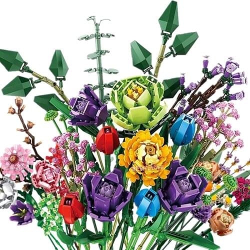 2021 NEW Creator Series Chrysanthemum Gardens Flowers Bouquet Romantic Building Blocks Classic Model Bricks Kids Sets Kit Friend