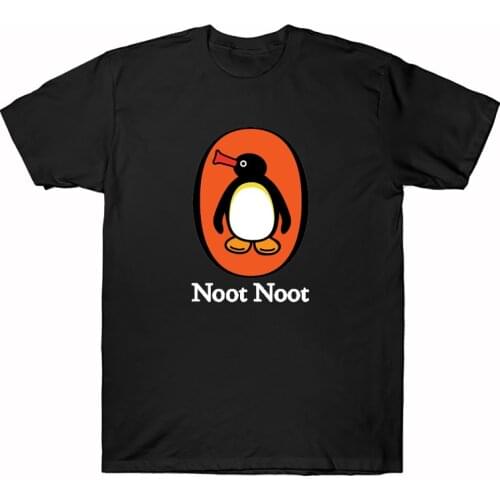 2021 New Style Cute Anime Noot Noot Pingu Women T Shirt Cartoon Funny Penguin Harajuku Vintage Tops Summer Casual Cotton Tee